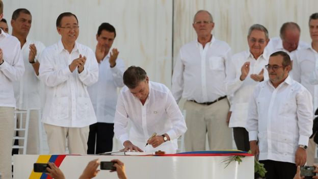 تم توقيع الاتفاق بحضور كل من بان كي مون وفيديل كاسترو
