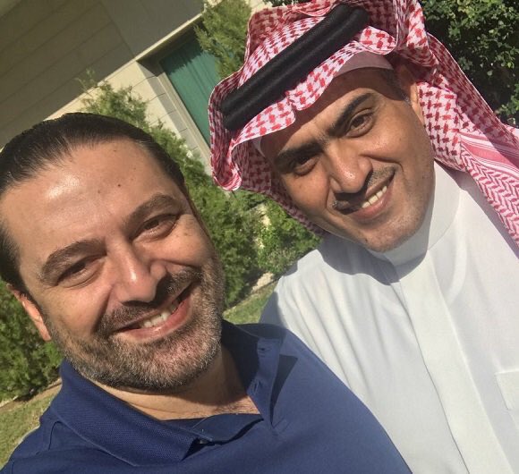 السبهان مع سعد الحريري المستقيل من الرياض