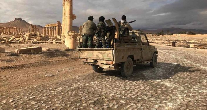 قوات سورية تدخل المنطقة الأثرية في مدينة تدمر بعد تحريرها من داعش