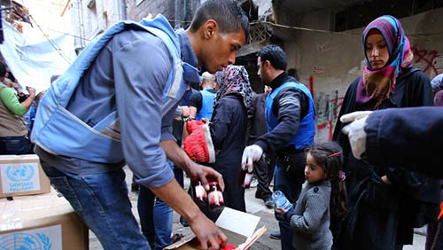 الیونیسف: وصول دفعة جدیدة من المساعدات للنازحین من مخیم الیرموک جنوب دمشق