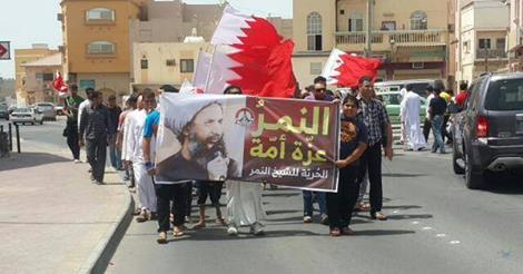 تظاهرات متواصلة فی البحرین تضامناً مع الشیخ علی سلمان وآیة الله النمر