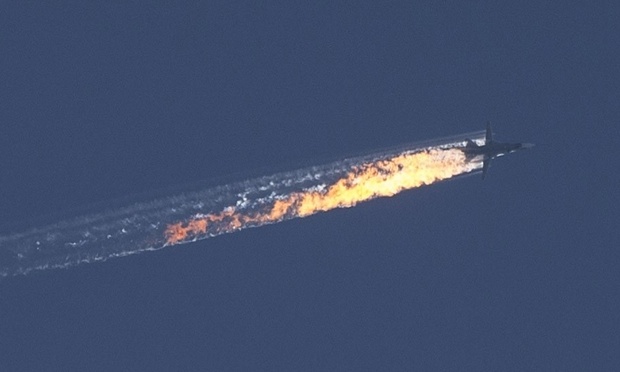 Russian SU-24 Jet Gunned Down or Turkish F-16 Shot It Down?