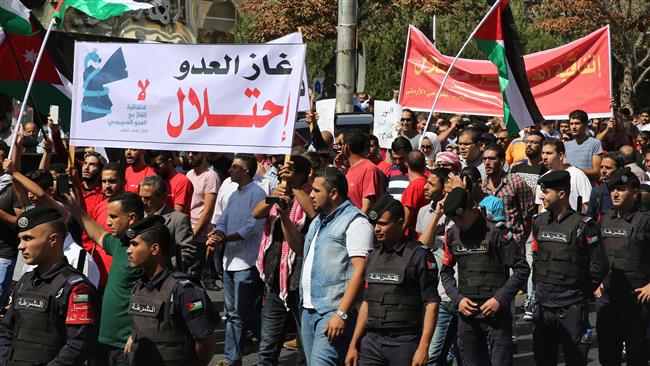 Jordanians Condemn Gas Deal with Israeli Regime