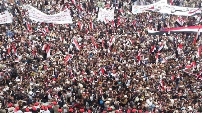 Yemenis Rally to Call for Formation of Unity Govt.