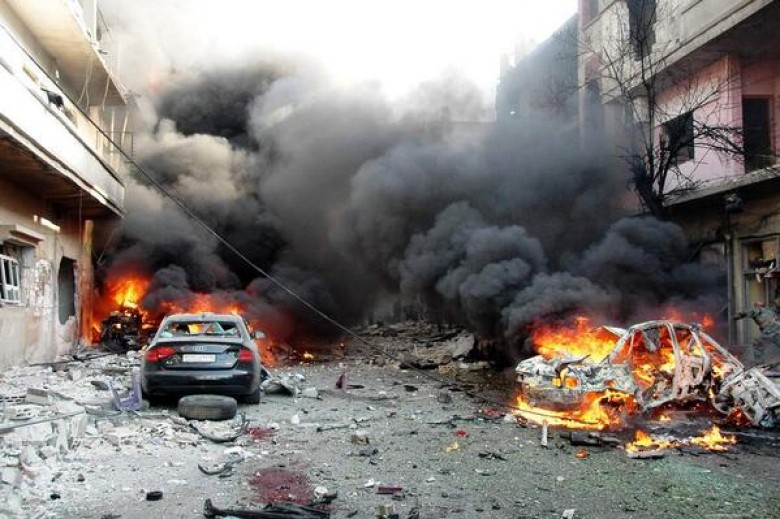 عشرات الضحايا في تفجير ارهابي بمدينة حمص السورية