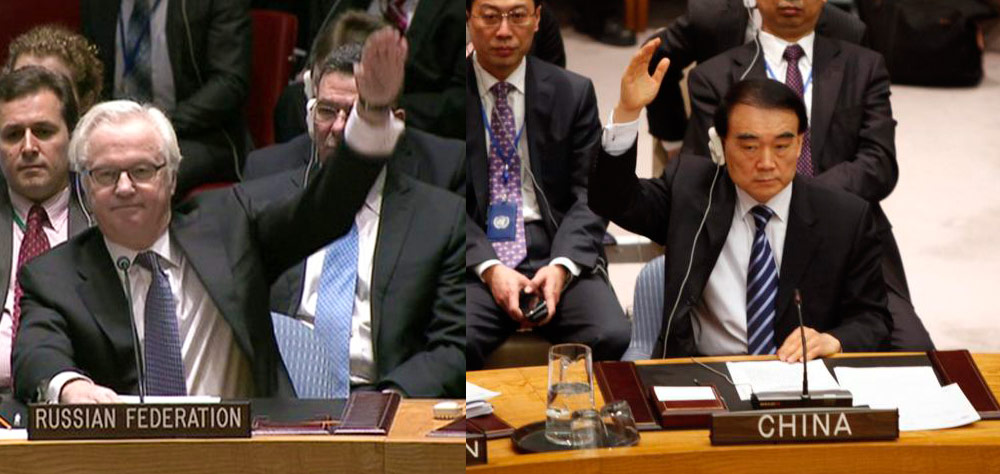 China Joins Russia Vetoing UN’s Pro-Militant Resolution on Syria