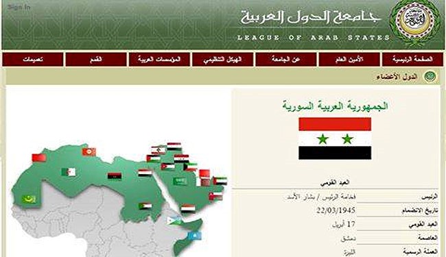 العلم السوري يرفرف في الجامعة العربية والأسد "فخامة الرئيس"