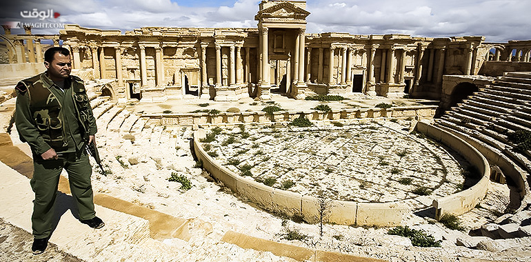 مدينة تدمر الأثرية تشعر بوقع أقدام الجنود السوريين