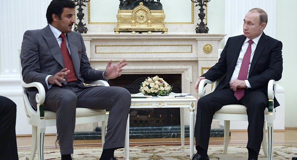 بوتين يبحث الوضع السوري مع أمير قطر