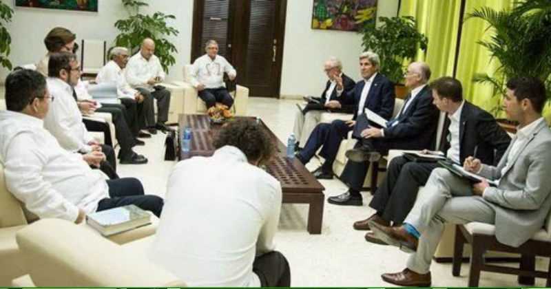 Kerry habla con FARC y la delegación colombiana en Cuba para impulsar acuerdo final de paz