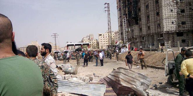 10 شهداء في تفجير ارهابي بالقرب من منطقة السيدة زينب جنوب دمشق