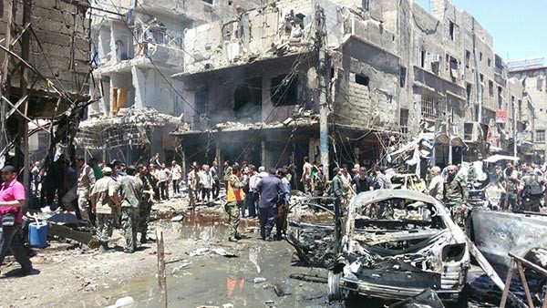 شهداء وجرحى في تفجيرين إرهابيين استهدفا منطقة السيدة زينب (ع)