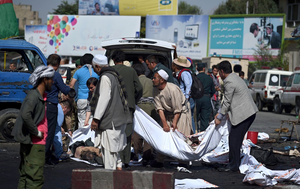 Suicide Bombers Target Rally in Kabul, kill Scores, Injure Hundreds