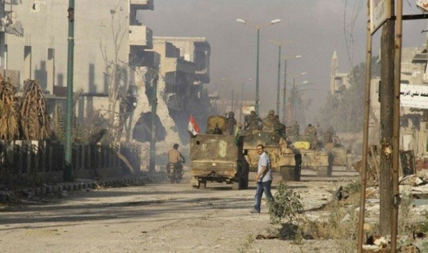 بالصور..بدء إخلاء المسلحين من مدينة داريا والجيش السوري يستعد لدخولها