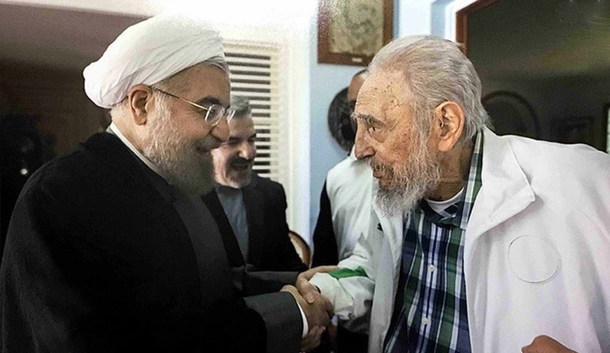 روحاني خلال لقائه فيدل كاسترو: ايران وكوبا رمزا للمقاومة أمام اشد اجراءات الحظر