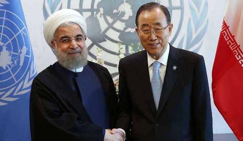 بان كي مون يطلب من روحاني دعم ايراني لتسوية الأزمات في الشرق الأوسط