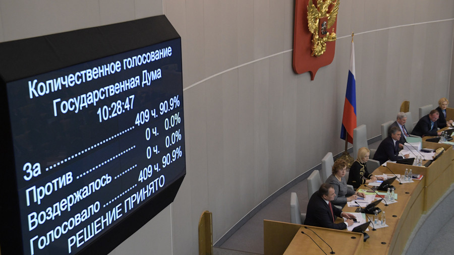 Russian MPs Reciprocate US Hostility on Media Outlets