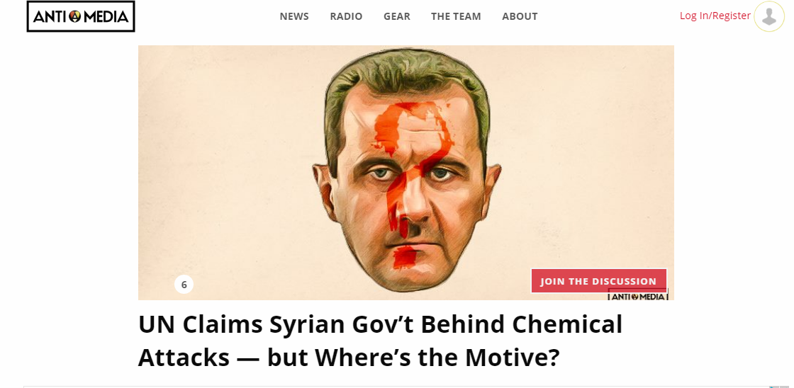 موقع أمريكي: الأمم المتحدة تدعي أن الحكومة السورية وراء الهجمات الكيميائية - ولكن أين هو الدافع؟