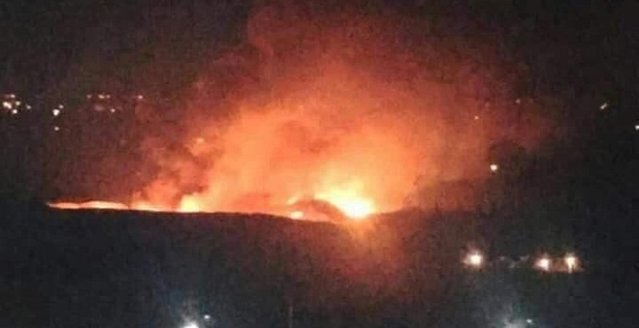بالصور..الطيران الاسرائيلي يستهدف مطار المزة العسكري في دمشق