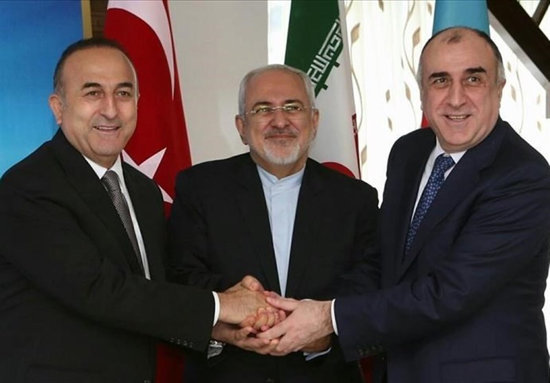 مذاکرات مشترک وزیرخارجه ایران با وزرای خارجه ترکیه و جمهوری آذربایجان