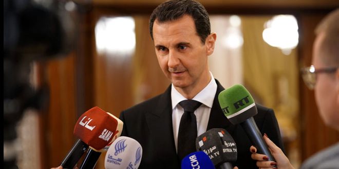 War on Terrorism Continues Until Elimination of All Terrorists: President Assad