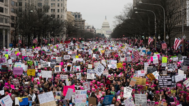 Over 1 Million Marched against Trump in US