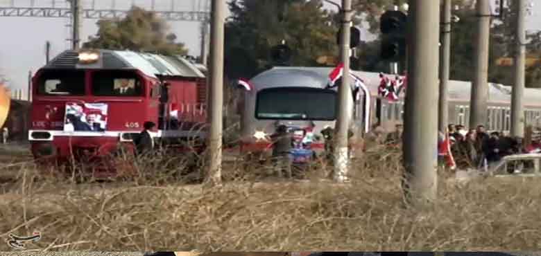 حلب کی آزادی کے بعد پہلی ٹرین شروع