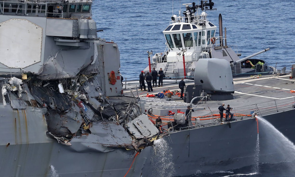 US Warship Crashes into Cargo Ship off Japan Coast, 7  Sailors Missing