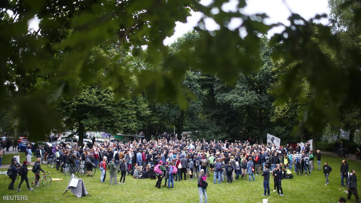 مظاهرات حاشدة في هامبورغ قبيل انطلاق قمة العشرين+صور