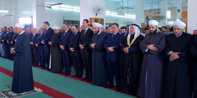 Syrian President Performs Eid Prayers in Liberated Qalamoun