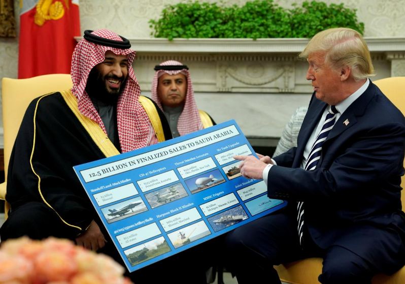 Trump Rejects Halting Arms Sales to Saudi Arabia as ’Punishing Ourselves’