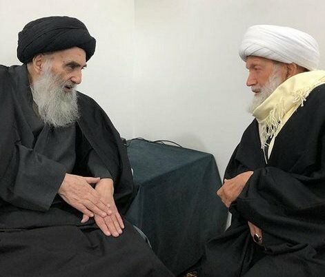 رهبر شیعیان بحرین با آیت‌الله سیستانی و رهبران مقاومت عراق دیدار کرد