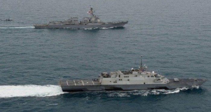 Aviones iraníes advierten a dos buques de la coalición estadounidense