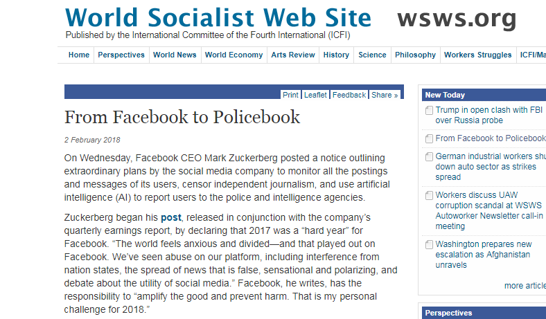 موقع امريكي: "الفيسبوك" تحول من موقع تواصل اجتماعي إلى عنصر في جهاز المخابرات والسبب؟