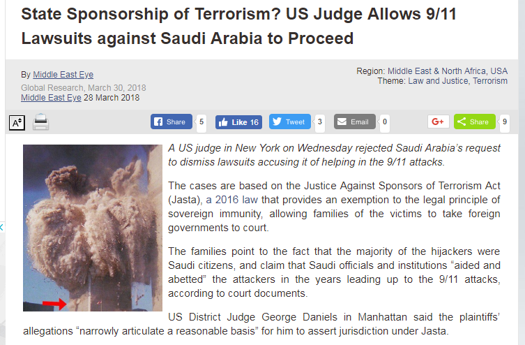 تزامناً مع زيارة ابن سلمان؛ دعوة قضائية ضد السعودية بخصوص ضحايا 11 سبتمبر