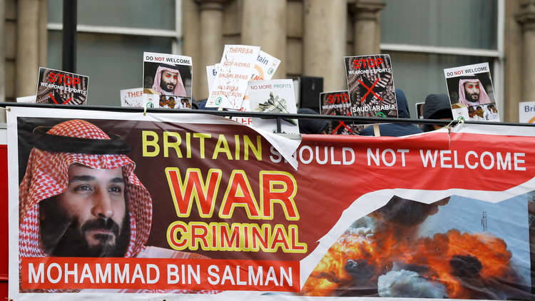 احتجاجات واسعة في بريطانيا ضدّ زيارة ولي العهد السعودي