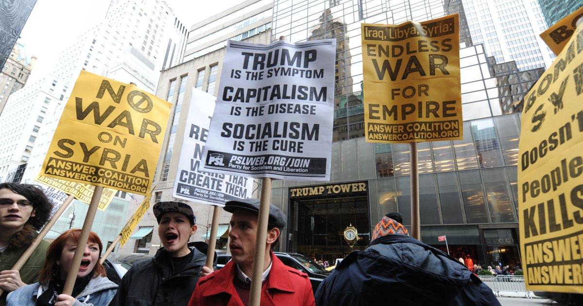 Anti-War Protesters Rally in US against Syria Airstrikes