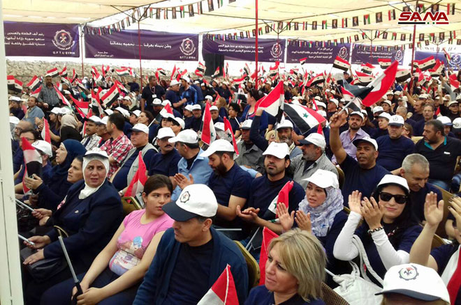 Syrians Mark Workers’ Day Amid Army’s Major Victories against Terrorism