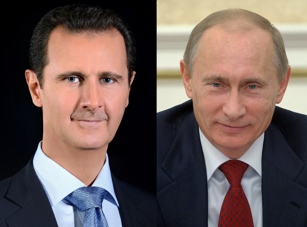 الأسد وبوتين في اتصال هاتفي يبحثان اتفاق إدلب وإسقاط الطائرة الروسية