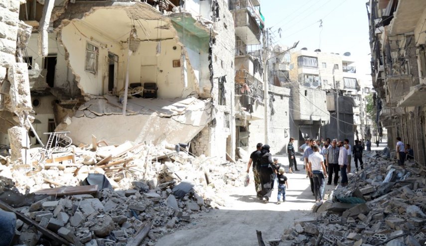 المجموعات الإرهابية تعتدي بالقذائف الصاروخية على مدينة حلب