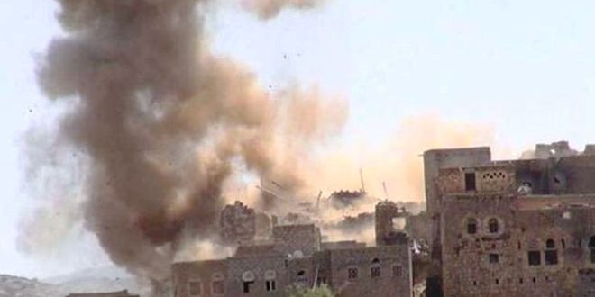 استشهاد 5 يمنيين بقصف طيران العدوان السعودي مسجداً في عمران