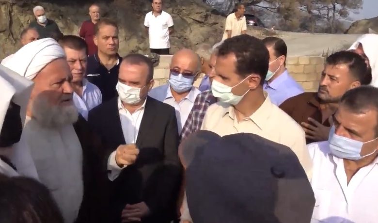 الرئيس الأسد يتفقد ريف اللاذقية ويتحدث عن كارثة وطنية