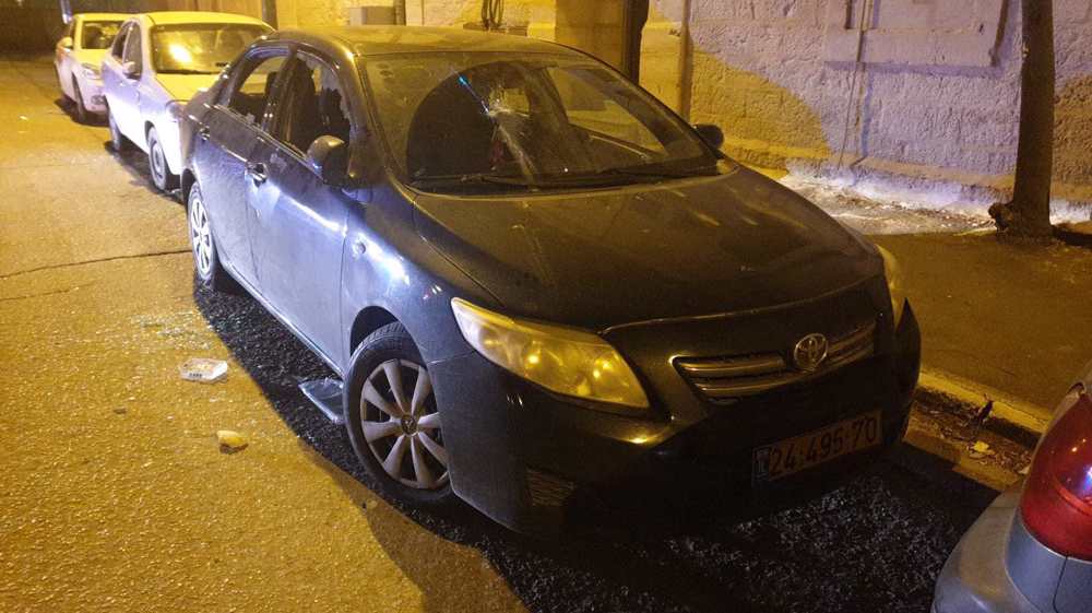 Zionists Vandalize Palestinian Cars in Occupied Al-Quds in New Act of Provocation
