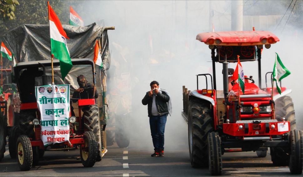 Protesting Indian Framers Clash with Police on Republic Day