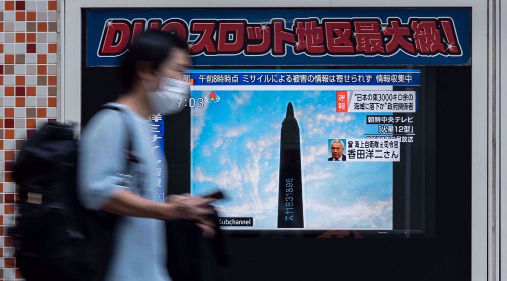 North Korea Fires Ballistic Missile over Japan, Residents Warned to Take Cover