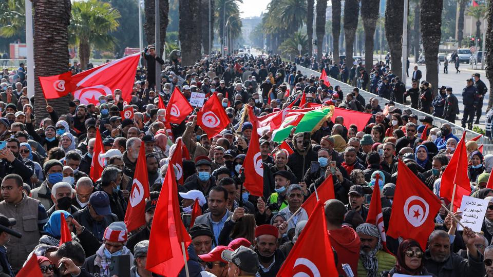 Large Protests in Tunis after President Saied Tightens Grip on Judiciary