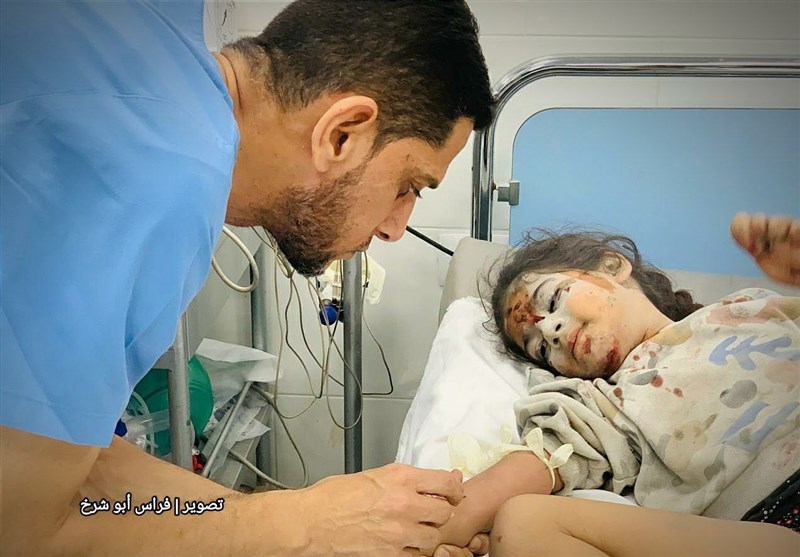 بمباران اطراف بیمارستان الشفاء غزه
