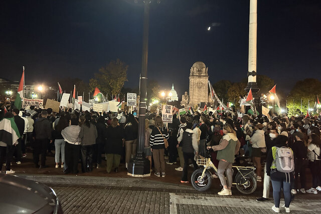 تظاهرات حامیان فلسطین در واشنگتن؛ «نه‌ به جنگ، نه به آپارتاید»
