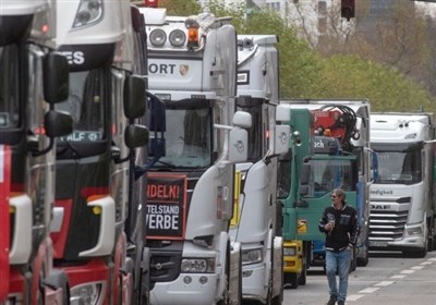 اعتراض کامیون داران آلمانی به سیاست‌های دولت