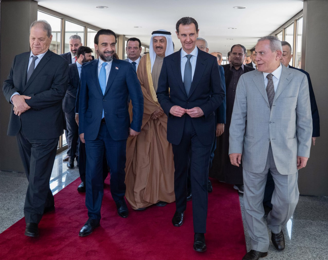 دیدار رؤسای پارلمان‌های عربی با بشار اسد
